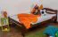 Buche Massivholz Bettgestell 120 x 200 cm Dunkelbraun Abbildung