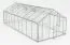 Gewächshaus Chicoree XL18, HKP 6 mm, Grundfläche: 18,6 m² - Abmessungen: 640 x 290 cm (L x B)