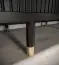 Außergewöhnlicher Schiebetürenschrank mit fünf Fächern Jotunheimen 50, Farbe: Schwarz - Abmessungen: 208 x 100,5 x 62 cm (H x B x T), mit zwei Kleiderstangen