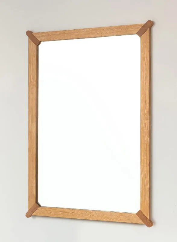 Spiegel | Eichenholz geölt | Farbe: Eiche | Holzrahmen | Wandspiegel | Massivholz | 73 x 2 x 103 cm | Seille 04