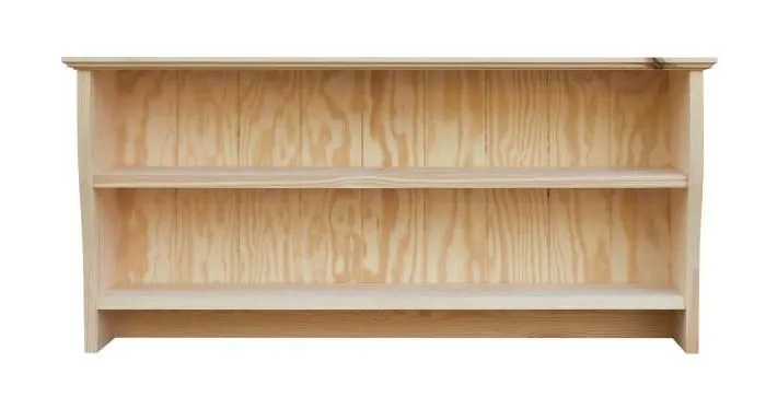 Hängeregal, Wandregal, Bücherregal - 100 cm breit, Kiefer Massivholz, Farbe: Natur Abbildung