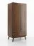 Kleiderschrank mit einer Schublade Engordany 05 | Buche Vollholz massiv | lackiert | Drehtürenschrank | eine Kleiderstange | Farbe: Walnuss | Maße: 200 x 90 x 58,5 cm