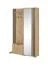 Moderne Garderobe mit Spiegeltür Leeds 01, Farbe: Eiche Artisan / Schwarz - Abmessungen: 192 x 131 x 40 cm (H x B x T)