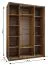 Kleiderschrank / Schiebetürenschrank | 245,5 x 180 x 64 cm | 2 Schiebetüren | 2 Kleiderstangen | 11 Fächer | 10 Einlegeböden | Soft-Close | Farbe: Weiß