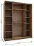 Kleiderschrank / Schiebetürenschrank | 245,5 x 200 x 64 cm | 2 Schiebetüren | 2 Kleiderstangen | 11 Fächer | 10 Einlegeböden | Farbe: Weiß | Soft-Close