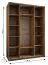 Kleiderschrank / Schiebetürenschrank | Soft-Close | 2 Kleiderstangen | 245,5 x 180 x 64 cm | Spiegel | 2 Schiebetüren | Farbe: Eiche Artisan | 11 Fächer