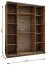 Kleiderschrank / Schiebetürenschrank | 245,5 x 190 x 64 cm | Soft-Close | Spiegel | Farbe: Weiß | 2 Schiebetüren | 11 Fächer | 2 Kleiderstangen