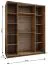 Kleiderschrank / Schiebetürenschrank | Soft-Close | 2 Schiebetüren | 2 Kleiderstangen | 245,5 x 200 x 64 cm | Farbe: Kaschmir | Spiegel | 11 Fächer