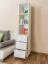 Bücherregal Kiefer massiv Vollholz weiß lackiert B005 - Abmessung 190 x 40 x 42 cm (H x B x T)