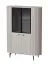 Modernes Esszimmer Komplett - Set A Annelin, 6-teilig, in Kaschmir, 1 Esstisch, 2 Kommoden, 1 TV-Unterschrank, 1 Vitrine, 1 Beistelltisch, Soft-Close