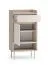 Kommode | Soft-Close-Funktion | Farbe: Eiche Cremona / Kaschmir | eine Schublade | Maße: 50 x 34 x 95 cm | Soft-Close-Funktion | 3 Fächer | Metallbeine