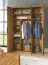 Regaleinsatz für Drehtürenschrank / Kleiderschrank Teresina 01/02/03, Farbe: Natur, Eiche teilmassiv – 157 x 37x 49 (H x B x T)