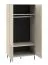 Kleiderschrank mit viel Stauraum Petkula 01, Farbe: Beige hell - Abmessungen: 190 x 92 x 53 cm (H x B x T), mit 2 Türen und 2 Fächern