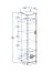 Kinderzimmer - Schrank Fabian 05, Farbe: Eiche Hellbraun / Weiß / Blau - 190 x 40 x 40 cm (H x B x T)