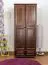 Echtholz Kleiderschrank, Farbe: Nuss 190x80x60 cm Abbildung