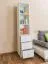 Regal, Küchenregal, Wohnzimmerregal, Bücherregal - 40 cm breit, Kiefer Holz-Massiv, Farbe: Weiß Abbildung
