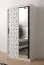 Kleiderschrank mit genügend Stauraum Dom 76, Farbe: Weiß matt / Schwarz Matt - Abmessungen: 200 x 100 x 62 cm (H x B x T), mit einen Spiegel