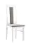 Stuhl im Klassischen Stil Bachtel 07, Buchenholz Vollholz massiv, Farbe: Kiefer Weiß / Graue Polsterung - Abmessungen: 99 x 42 x 54 cm (H x B x T)