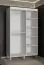 Schlichter Kleiderschrank mit zwei Kleiderstangen Jotunheimen 111, Farbe: Weiß - Abmessungen: 208 x 100,5 x 62 cm (H x B x T)