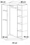 Drehtürenschrank / Eckschrank "Kontich" 08, Farbe: Eiche Sonoma - Abmessungen: 212 x 85 x 85 cm (H x B x T)