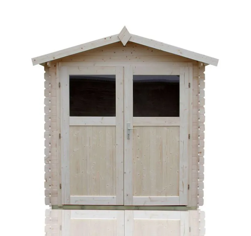 Holz-Gartenhütte 2,9 x 2,9 Meter (inkl. Dach) | Naturbelassen | Satteldach Abbildung