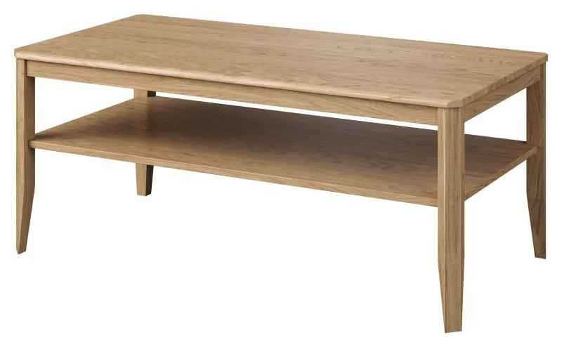 Couchtisch Gorica 18, in Eiche Gold, 50 x 120 x 60 cm, mit 1 Ablagefach, teilmassiv, langlebig und stabil, hochwertig verarbeitet