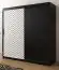 Edler Kleiderschrank Mulhacen 30, Farbe: Schwarz matt / Weiß matt - Abmessungen: 200 x 200 x 62 cm (H x B x T), mit 10 Fächern