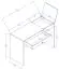 Schreibtisch Sirte 10, Farbe: Eiche / Weiß / Schwarz Hochglanz  -  Abmessungen: 82 x 120 x 50 cm (H x B x T)