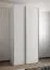 Kleiderschrank / Schiebetürenschrank | 245,5 x 100 x 64 cm | Soft-Close | 2 Kleiderstangen | 6 Fächer | 6 Einlegeböden | Farbe: Weiß | 2 Schiebetüren