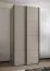 Schiebetürenschrank / Kleiderschrank | 245,5 x 100 x 64 cm | 2 Kleiderstangen | 6 Fächer | 6 Einlegeböden | 2 Schiebetüren | Farbe: Kaschmir | Soft-Close