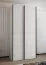 Kleiderschrank / Schiebetürenschrank | 6 Fächer | 245,5 x 110 x 64 cm | 2 Kleiderstangen | ABS-Kantenschutz | 2 Schiebetüren | Farbe: Weiß | Soft-Close