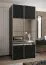 Kleiderschrank / Schiebetürenschrank | 245,5 x 110 x 64 cm | Spiegel | Soft-Close | Farbe: Schwarz | Soft-Close | 2 Kleiderstangen | 2 Schiebetüren