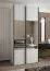 Kleiderschrank / Schiebetürenschrank | 245,5 x 120 x 64 cm | Spiegel | 2 Schiebetüren | 2 Kleiderstangen | Soft-Close | Farbe: Weiß | 6 Fächer