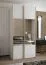 Kleiderschrank / Schiebetürenschrank | 6 Fächer | 245,5 x 110 x 64 cm | Spiegel | 2 Kleiderstangen | 2 Schiebetüren | Soft-Close | Farbe: Weiß