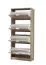 Schuhschrank mit vier Kipptüren Gradide 04, Eiche Grau, ABS-Kanten, acht Fächer, modernes Design, Maße: 155,5 x 67 x 28 cm, Griffe: Grau, für den Vorraum