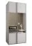 Kleiderschrank / Schiebetürenschrank | 2 Kleiderstangen | 2 Schiebetüren | 245,5 x 110 x 64 cm | Spiegel | Soft-Close | Farbe: Weiß | 6 Fächer