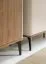 Vitrine | 88 x 40 x 156 cm | Glasschrank | Nuss/Kaschmir | Metallbeine | ABS-Kanten | 3 Türen | Push-to-open System | 6 Einlegeböden | Belladere 03