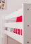 Etagenbett / Kinderbett Kiefer Vollholz massiv weiß lackiert A16, inkl. Lattenroste - Abmessung 90 x 200 cm, teilbar