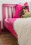Kinderbett / Jugendbett "Easy Premium Line" K8, Buche Vollholz massiv rosa lackiert - Liegefläche: 90 x 200 cm