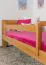 Kinderbett / Juniorbett Kiefer massiv Vollholz Erlefarben 95, inkl. Lattenrost - 90 x 200 cm (B x L)