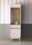 Vitrine Humboldt 02 | 2 Türen | Farbe: Eiche Cremona / Kaschmir | Beine: Metall | Maße: 55 x 40 x 193 cm | Soft-Close Funktion