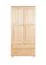 Kleiderschrank Massivholz natur 010 - Abmessung 190 x 90 x 60 cm (H x B x T)