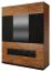 Schrank Walnuss / Schwarz 210x163x62 cm Abbildung