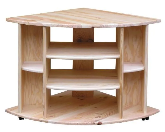 TV-Unterteil Massivholz Farbe: Natur 65x65x65 cm Abbildung