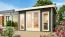 Saunahaus "Anni 2" SET B Farbe: Terragrau - 369 x 309 cm (B x T), Grundfläche: 9,3 m²