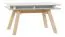 Esstisch ausziehbar Minnea 33, Farbe: Weiß / Eiche - Abmessungen: 139 - 219 x 100 cm (B x T)
