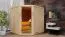 Sauna "Nooa" SET mit Ofen BIO 9 kW Edelstahl - 196 x 196 x 198 cm (B x T x H)