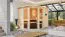 Sauna "Tjelvar 3" SET mit bronzierter Tür und Kranz  mit Ofen externe Steuerung easy 9 kW Edelstahl - 245 x 210 x 202 cm (B x T x H)