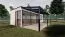 Terrassenüberdachung M 05, Dach: 16 mm Polycarbonat klar, Grundfläche: 21,30 m² - Abmessungen: 300 x 710 cm (B x L)