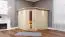 Sauna "Samu" SET mit Energiespartür Tür und Kranz  - Farbe: Natur, Ofen 9 kW - 245 x 210 x 202 cm (B x T x H)
